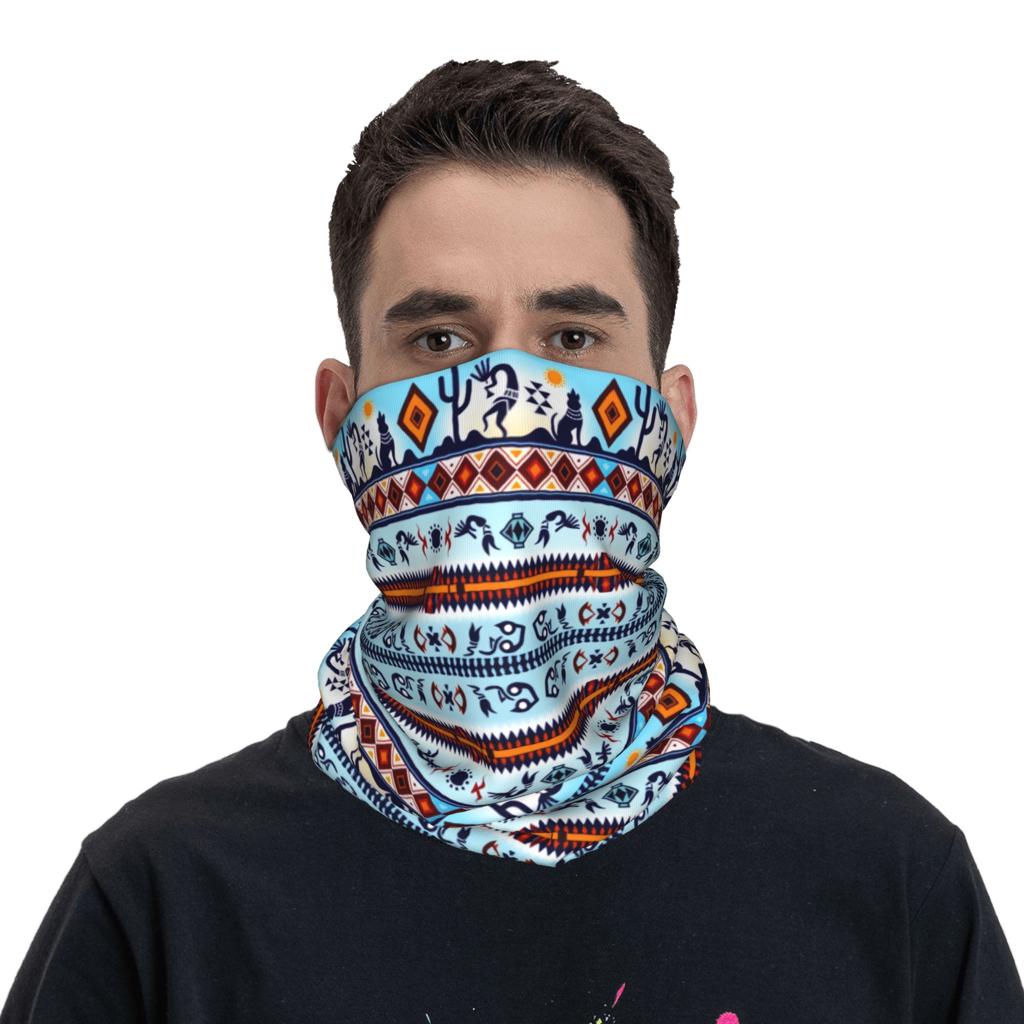 Custom Kokopelli Hohokam Treas - Neck Gaiter Face Cover recensione e prezzo