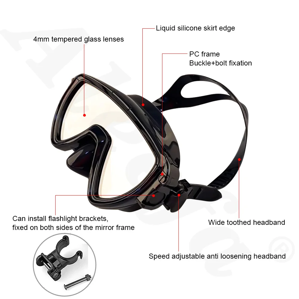 Scuba Diving Mask with flashli - Silicone Mask Bracket recensione e prezzo